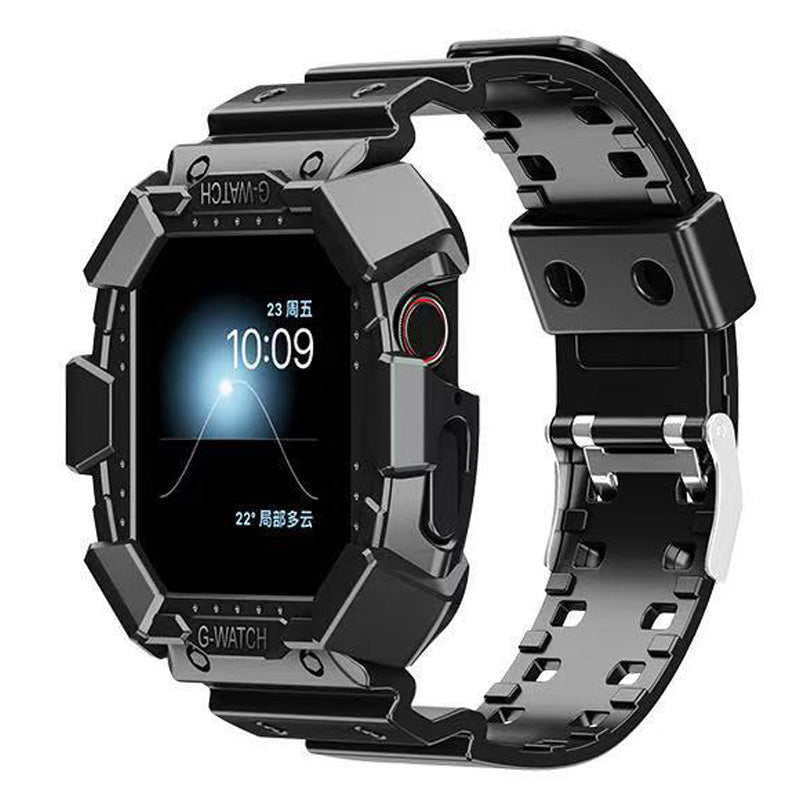 Integrated Protective Case Soft Silicone Watch Strap for Apple Watch 4 5 6 SE SE (2022) 44mm 1 2 3 42mm Integrated Protective Case Soft Silicone Watch Strap for Apple Watch 4 5 6 SE SE (2022) 44mm 1 2 3 42mm